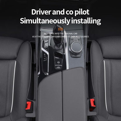 Car Seat Gap Filler, Seat Gap Organizer with Phone Holder, Car Seat Accessories, Car Organizer Fit Car SUV Truck-2PCS Black