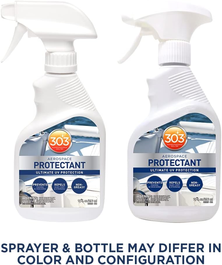 303 Products Marine Aerospace Protectant Spray, UV Protection for Boat Vinyl & Surfaces – Repels Dust, Dirt & Staining, Matte Finish, Restores Like-New Appearance, 32 oz