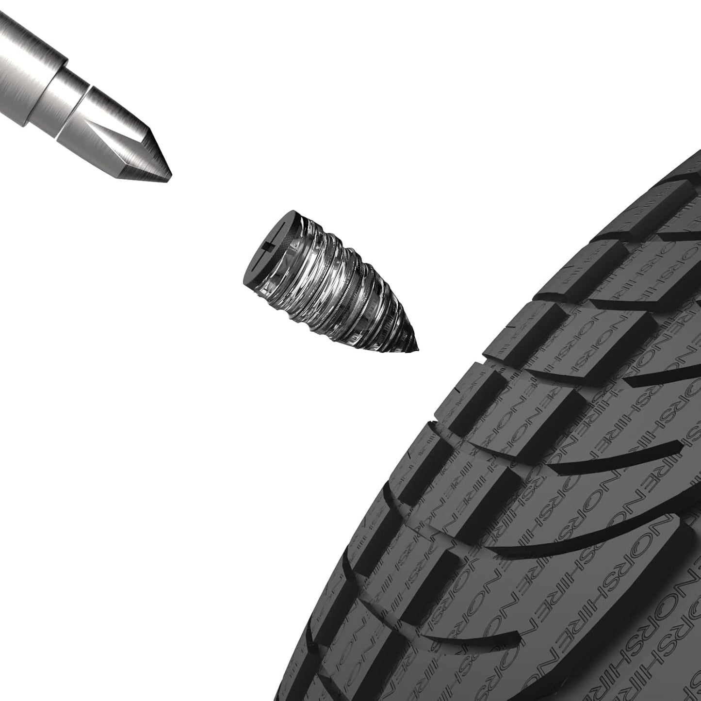 NORSHIRE Tire Repair Nail,Self-Tapping Screw,Tire Repair Kits,Tire Screw Plug,Tire Repair Rubber Nail,Tire Fix,Suitable for car, Motorcycle, ATV, Jeep, Truck, Tractor tire Puncture Repair