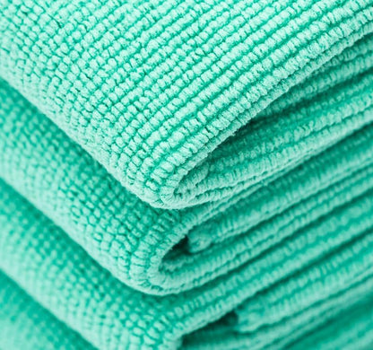 The Rag Company - The Edgeless Pearl - Professional Microfiber Detailing Towel for Ceramic Coating, Leveling & Sealant Removal, Scratch-Free & Tagless, 320gsm, 16x16 inches, Ice Grey - 12-Pack