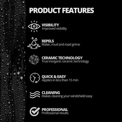 CERAKOTE® Ceramic Glass Coat Protectant - Hydrophobic Automotive Rain Repellant, Long-Lasting and Durable Ceramic Coating, Quick and Easy Application