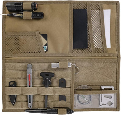 ZIMISI Tactical Molle Car Visor Organizer, 600D Oxford Cloth Truck Visor Molle Panel Sunshade Storage Pouch Holder with Multi-Pocket, Tactical Gear Car Sun Visor Organizer for Most Cars (Black)