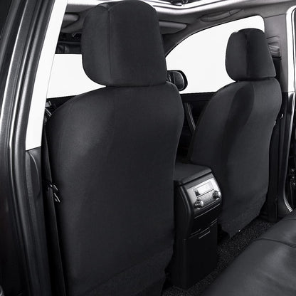 Flying Banner Carbon Fiber Leather Vehicle Seat Covers, Leopard Gray Black, Universal Fit - 8PCS