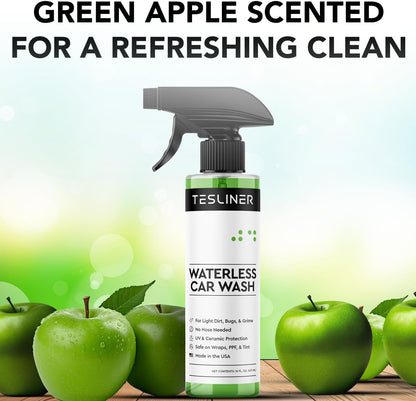 Waterless Car Wash Spray for Tesla, No Hose Needed | Biodegradable, Safe on Wraps, for Tesla Cleaning Products Exterior, UV & Ceramic Protection, for Tesla Model 3 Y S X Car Accessories 2025