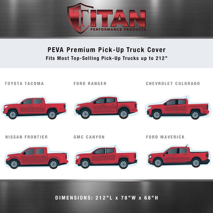 Titan Premium Multi-Layer PEVA Car Cover for Compact SUV 170-187". Waterproof, UV Protection, Anti-Scratch Protective Lining, Driver-Side Zippered Opening. Fits Rav4, Rogue, CR-V and More.