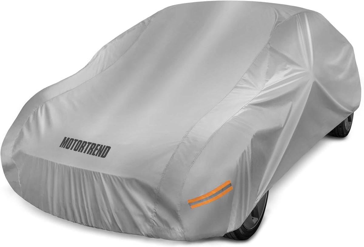 Motor Trend SafeKeeper Heavy Duty Car Cover Waterproof All Weather, Multi-Layered Truck SUV Car Cover for Snow Rain Sun UV Protection, Full Exterior Car Covers for Automobiles (Fits up to 190" Length)
