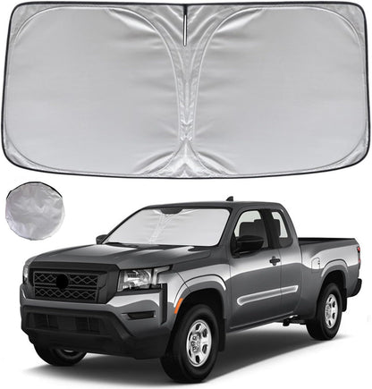 KAYZT Windshield Sun Shade for 2019-2025 2026 Chevy Silverado 1500 /GMC Sierra 1500 2500HD 3500HD Foldable Sunshade Front Window Custom Fit Car Accessories - Colors B