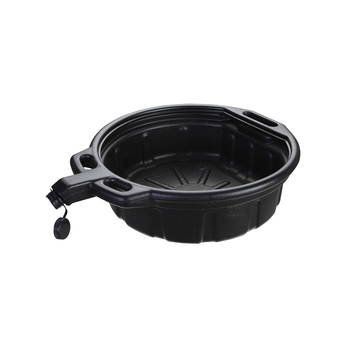 Groz 15 Quart Oil Drain Pan with Wheels & O-Ring Seal - 8" Wide Opening, Catch Basket, Leak-Proof Spout for Trucks, Cars, Fleet Maintenance (41966)