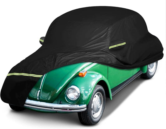 Waterproof Car Covers Fit for1960-1980 Volkswagen Beetle Bug Sedan 2-Door Saloon(Black) 210T Custom Heavy Duty Waterproof All Weather Protection Outdoor