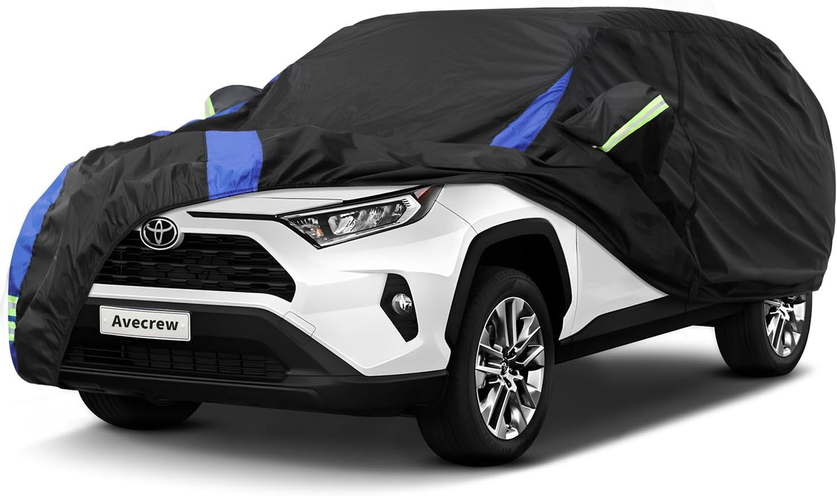 Avecrew Car Cover Waterproof All Weather for Automobiles, Outdoor Heavy Duty Full Exterior Covers for Sedan(194"-208")