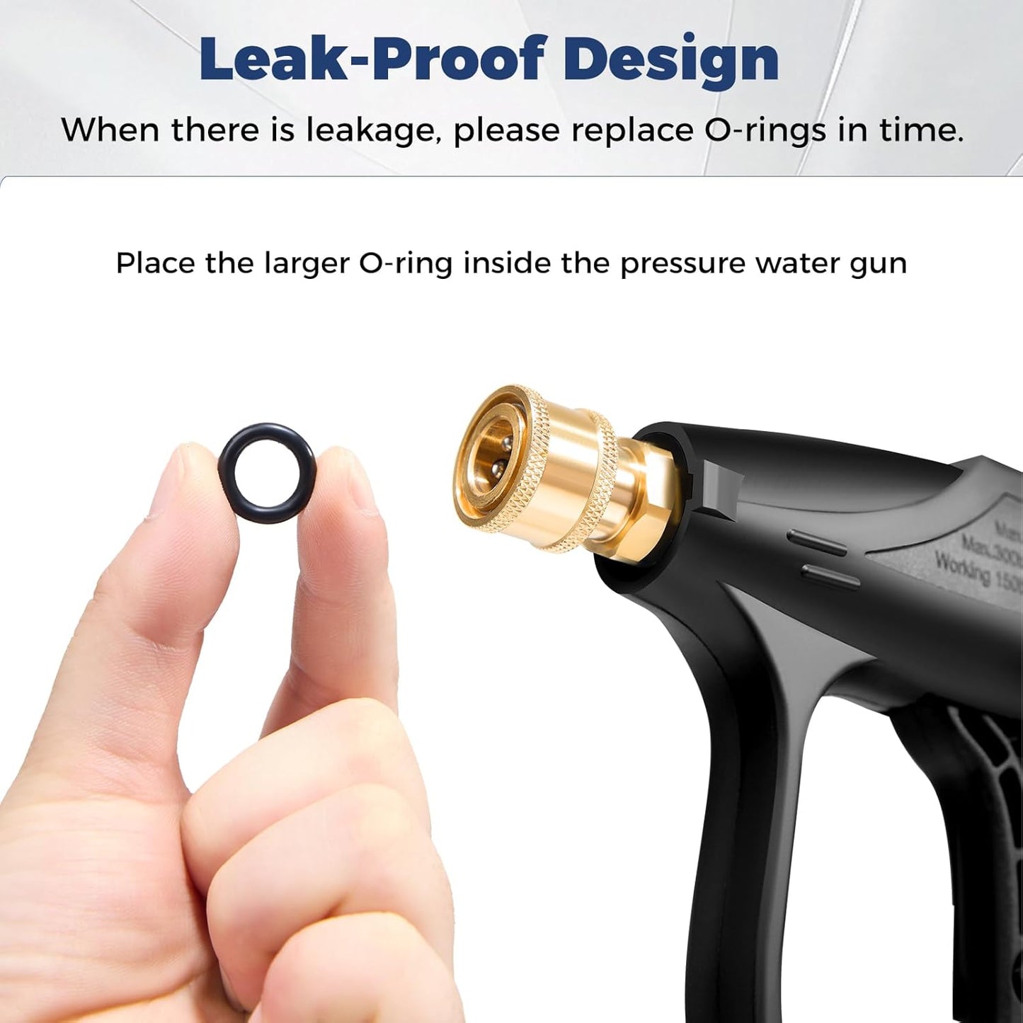 Foam Cannon for Pressure Washer, Industrial Car Wash Foam Sprayer with 1/4 Inch Quick Connector, Adjustable Soap Cannon with 5 Pressure Washer Nozzle Tips for Car Detailing, 1 Liter