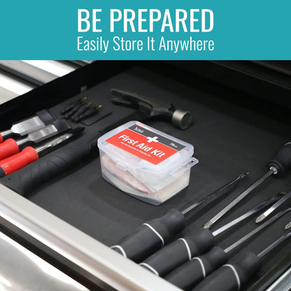 DMI First Aid Kit, Mini 20 Piece Kit, Small and Compact All Purpose Use for Minor Cuts and Scrapes, Durable Water Resistant Case, Convenient and Portable, White, 1 Count