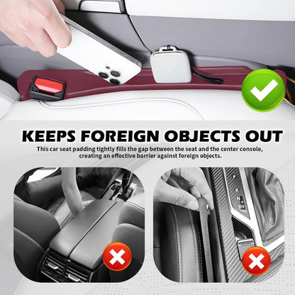 2PCS Car Seat Gap Filler Organizer,2 in 1 Car Gap Filler with Fill and Storage Function for Storing Phones Keys Cards,Universal Multifunctional No Drop Seat Guard for Cars