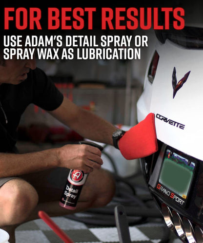Adam's Clay Mitt Combo - Detail Spray Clay Lubricant for Medium Grade Clay for Car Detailing - Glove Quickly Removes Debris from Your Paint, Glass, Wheels, & More