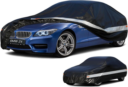 10 Layers Car Cover Custom Fit for Mercedes Benz C Class C250 C300 C43 C63 (1993-2026), Waterproof All Weather for Automobiles, Outdoor Full Cover Sun Dust Rain Protection with Cotton. Black - Colors C