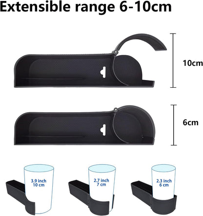 BAILISI Car seat gap filler organizer,multifunctional car seat organizer,Adjustable Cup Holder car console side storage box Holders phone, sunglasses,car accessories(Black)