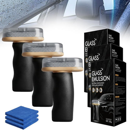 2026 Handheld Glass Oil-Film Remover, New Upgrade Emulsion Cleaner Glass Cleaning Board for Cars, Multifunctional Oil Film Remover for Windshield, Car Glass Brush for Car Maintenance (1, 100g)