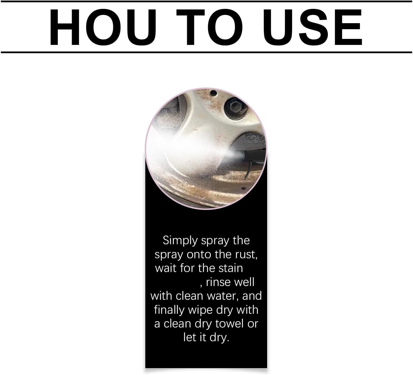 120ML Iron Eraser Rust Remover Spray, Iron Eraser Iron and Rust Remover for Car Wheels and Paint, Fast Acting Rust and Brake Dust Remover, Professional Automotive Surface Cleaning(2PCS)