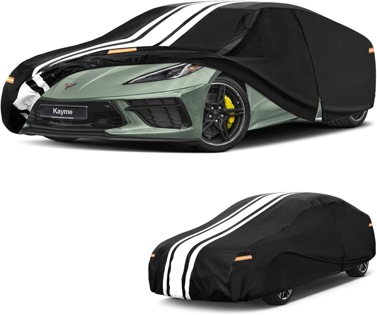 Kayme Heavy Duty Car Cover Custom Fit for BMW 3 Series 320i 325i 328i 330i 335i (1982-2026), Outdoor Full Exterior Cover with Tape and Towel, Rain Snow Sun UV Protection. - Colors A