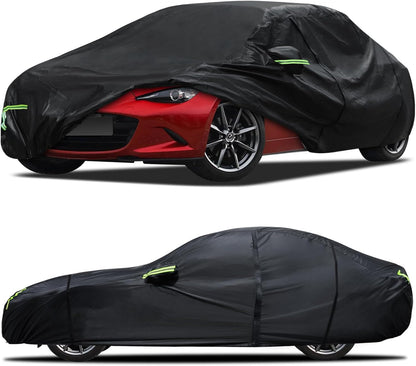 Car Cover Custom Fit for Honda CRV 1997-2025,Toyota RAV4 1996-2025, 6 Layers Truck Cover Waterproof All Weather for Automobiles,Outdoor Full Exterior Cover,Rain, Sun, Wind Protection,Black