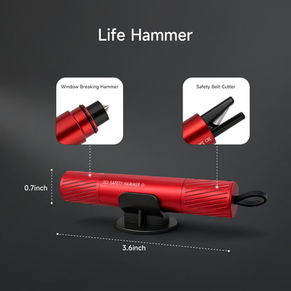 3Pcs Car Window Breaker Seatbelt Cutter, 2-in-1 Car Escape Tool, Window Breaker Glass Tool & Seatbelt Cutter, Essential Car Safety Hammer for Vehicle Emergencies