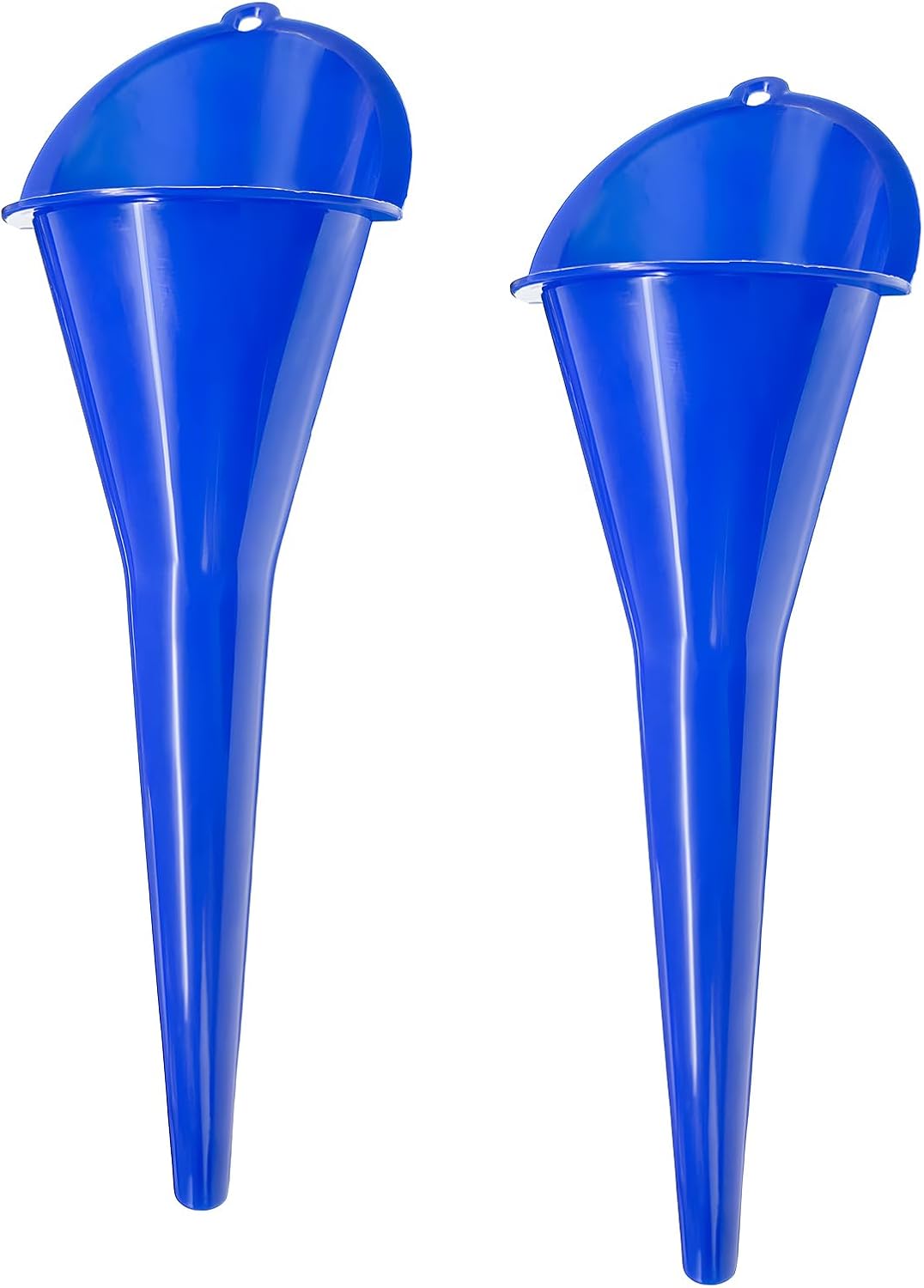 2PCS Oil Funnel, Flexible Multi-Function Automotive Oil Funnel, Spill-Proof Plastic Long Neck Engine Funnels Set for Gas Lubricants Water Diesel Fuel Kerosene, Car Accessories (Blue)