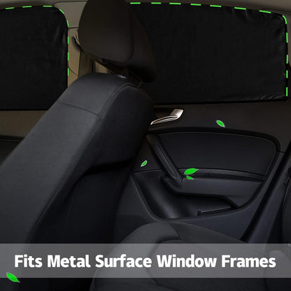 ZATOOTO Suede Car Window Shades 4PCS - Car Window Covers for Ultimate Privacy, UV Protection, and Heat Insulation, Side Window Sun Shade Perfect for Camping, Travel, Baby Safety, and Daily Use