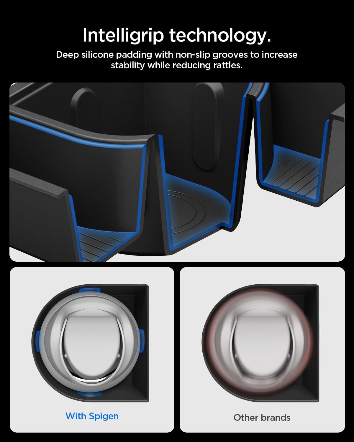 Spigen Center Console Organizer for Tesla Model Y Juniper (Only Premium & Performance 2026) and Model 3 Highland (Standard, Premium & Performance 2024/25/26) with Smooth Slide Technology - [Sliding]