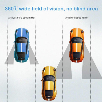 CUNCUI 2pcs Fan Shaped Blind Spot Mirror, 360 Degree Adjustabe HD Glass Blind Spot Mirrors, Frameless Convex Rear View Mirror, for any Car, Van, Suv and Trucks.