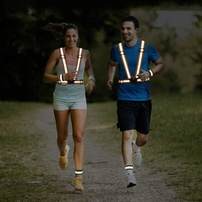 Reflective Vest Running Gear, 2Pack High Visible Safety VES for Cycling Jogging Running Walking, Adjustable for Men Women