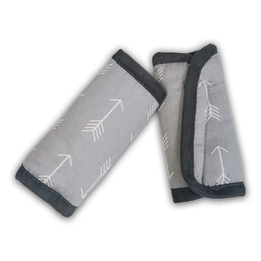 Car Seat Strap Covers for Baby Kids, Seat Belt Covers Strap Pads Cushion for boy Girl, Protect Neck and Shoulder rubbing, Anti-Slip Design, Universal for Stroller/Carrier/Pushchair Grey
