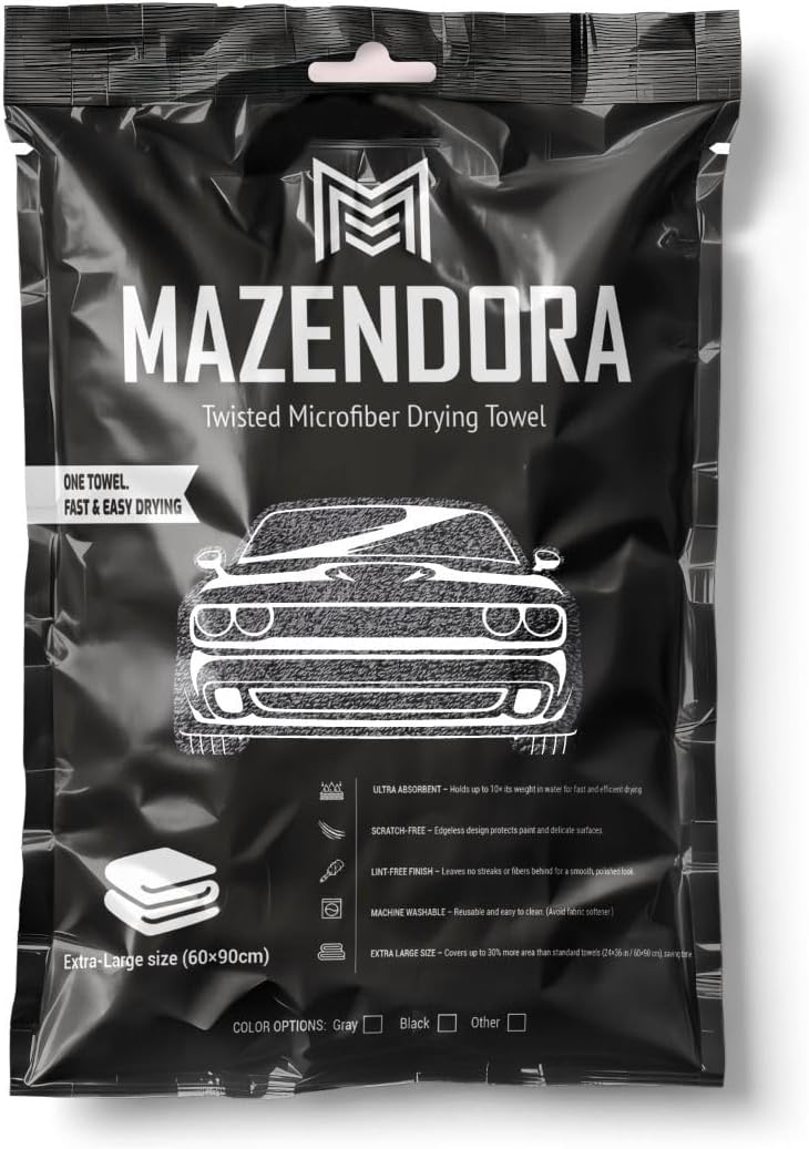 Twisted Microfiber Towel, Premium Microfiber Towels for Cars, Car Drying Towel, Ultra Absorbent Quick Dry Towel, Drying Cloths Auto Detailing for Streak Free Auto Finish