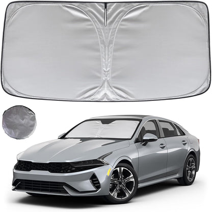 KAYZT Windshield Sun Shade for 2019-2025 2026 Chevy Silverado 1500 /GMC Sierra 1500 2500HD 3500HD Foldable Sunshade Front Window Custom Fit Car Accessories - Colors A
