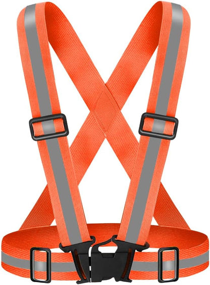 High Visibility Reflective Vest Safety Vest Running Reflective Gear Adjustable Reflective Vest for Walking,Jogging,Hiking,Night Cycling