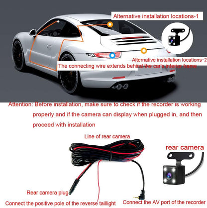 1080P Dual Dash Camera for Car Front and Inside Dashcam Car Security Video Recorder,170°Wide Angle Vehicle Cam,WDR,G-Sensor,2’’ IPS Screen,Loop Recording,Night Vision (Dual Dash Cam Without Card)