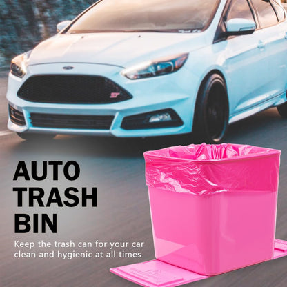 Car Trash Can with Stability Wings – Leakproof Portable Garbage Bin for Fabric & Rubber Mats – Compact Durable Plastic Auto Organizer for Cars, SUVs, Trucks (Black, Large)