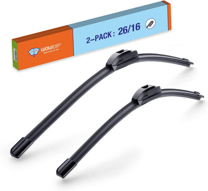Wiper Blades 26" + 16" Automotive Replacement Windshield Wiper Blades for My Car Premium All-Seasons OE Quality Wipers for Front Windshield(Set of 2)