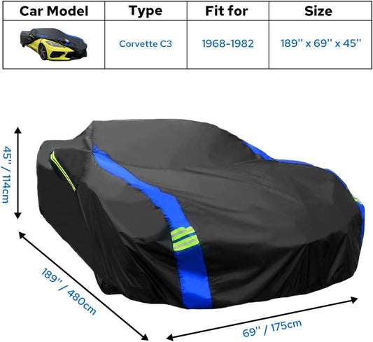 Avecrew Car Cover Waterproof All Weather for Automobiles, Outdoor Heavy Duty Full Exterior Covers for Sedan(194"-208")