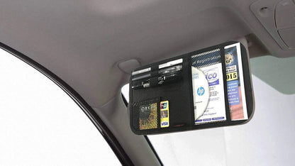 Car Sun Visor Organizer, Auto Visor Holder Interior Accessories Pocket Organizer - Car Registration Holder Document Storage Pouch Pen holder - Grey