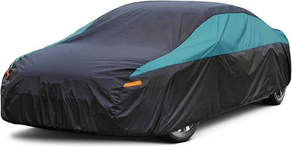 GUNHYI Car Cover for Automobiles All Weather Waterproof, Universal Fit Sedan Chevrolet Corvette, Ford Fusion, Kia Stinger, Nissan Maxima, Buick Regal, Subaru Legacy, Honda Accord etc.