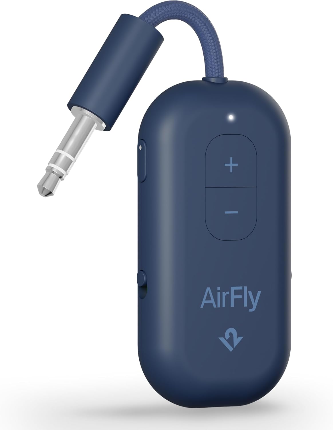 AirFly Pro 2 Deluxe – Bluetooth Adapter for Airplane, Pair 2 AirPods or Wireless Headphones – 3.5mm AUX Bluetooth Transmitter/Receiver for Cars, Boats, Treadmills, TVs – Airplane Travel Essentials