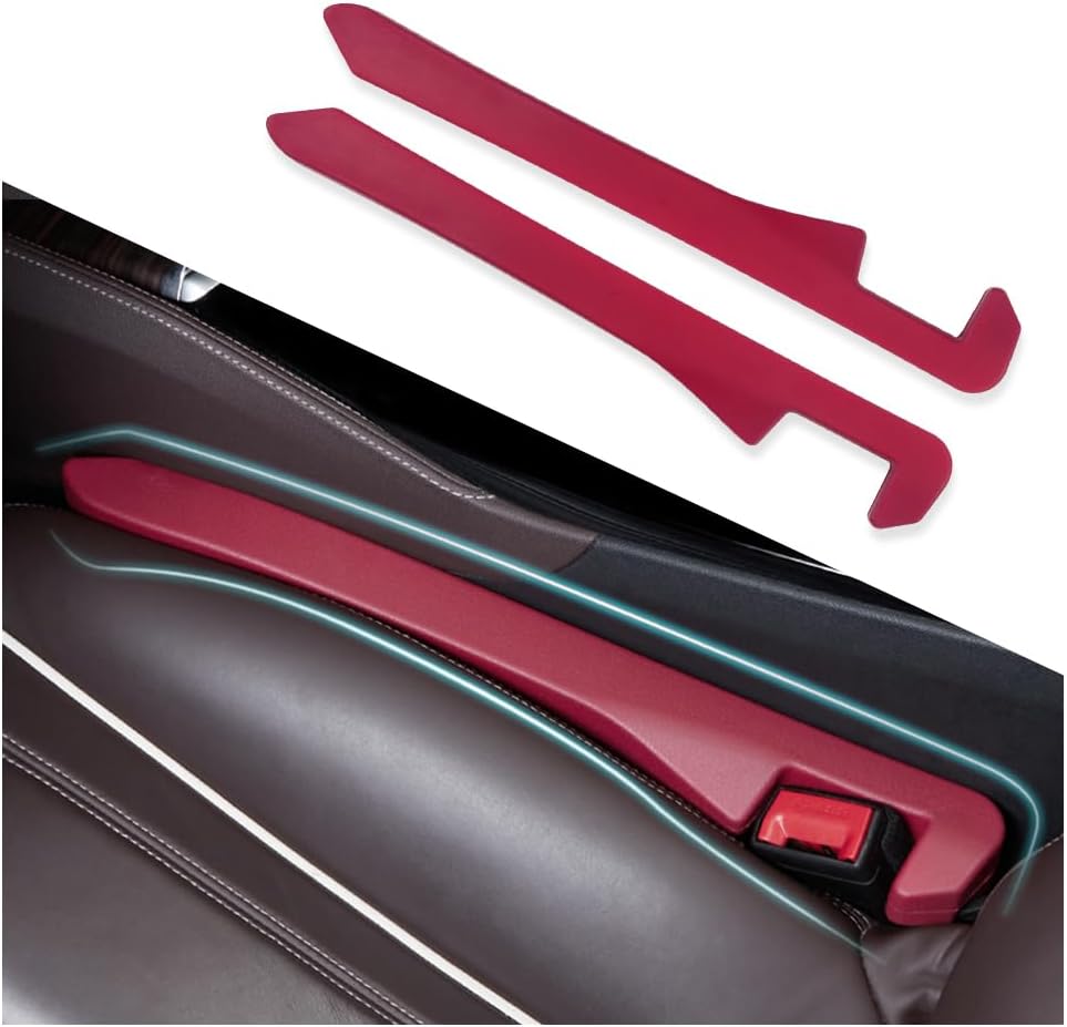 IHOTDER 2PCS Car Seat Gap Filler - Car Seat Gap Filler Organizer for Holding Phone,Key,Purse - Universal Car Gap Filler Fits Car Truck SUV Car Interior Accessories (Black/2PCS)…