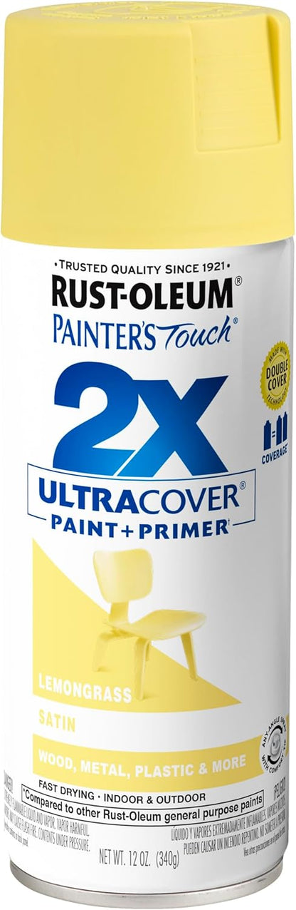 Rust-Oleum 334029 Painter's Touch 2X Ultra Cover Spray Paint, 12 oz, Gloss Clear - Colors F