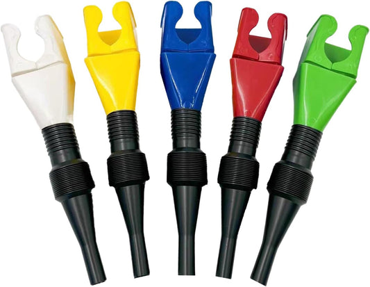 Flexible Car Fuel Funnel, Retractable Plastic Automotive Oil Exchange Funnels, Foldable Clasp Gasoline Funnels, Universal Draining Tool for Cars and Motorcycles (Red)