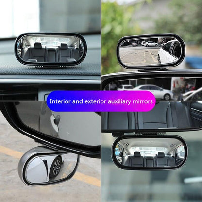 Blind Spot Mirror for Car 2 Pack, Adjustable Convex Wide-Angle Blindspot Mirrors, 360° Rotatable Small Stick-On Blind Side Mirror for Cars, SUVs & Trucks