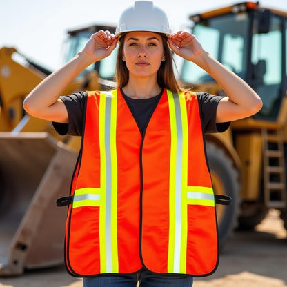 G & F Products High Visibility Reflective Safety Vest, One Size, Machine Washable Work Vest for Jobsite Safety