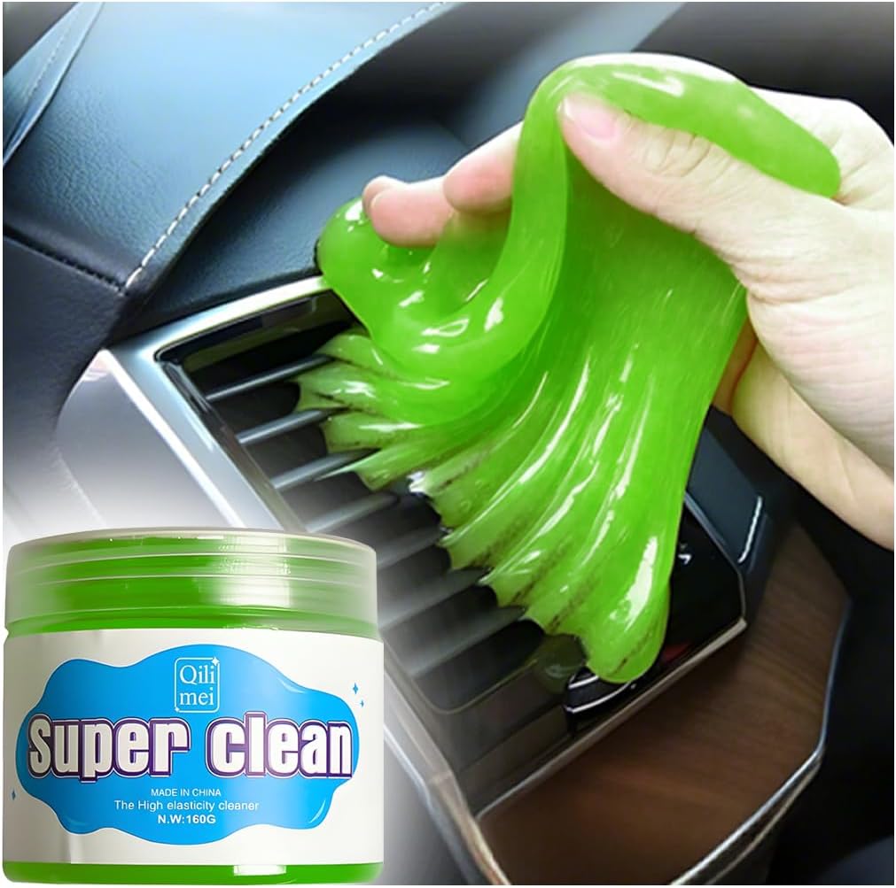 Car Cleaning Gel, Reusable Vehicle Air Vent Crevice Detailing Putty, Automotive Interior Detail Slime Cleaner Removal Tool Kit Accessories, Universal for SUV, Sedan, Truck (Blue)