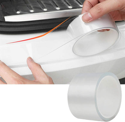 MYFAMIREA Anti-Scratch Anti-Collision Adhesive Strip Car Door Edge Guard Protector Strip Car Door Scuff Plate Protectors Transparent Invisible Tape for Rear Bumper/Door(33Ft x 2In)