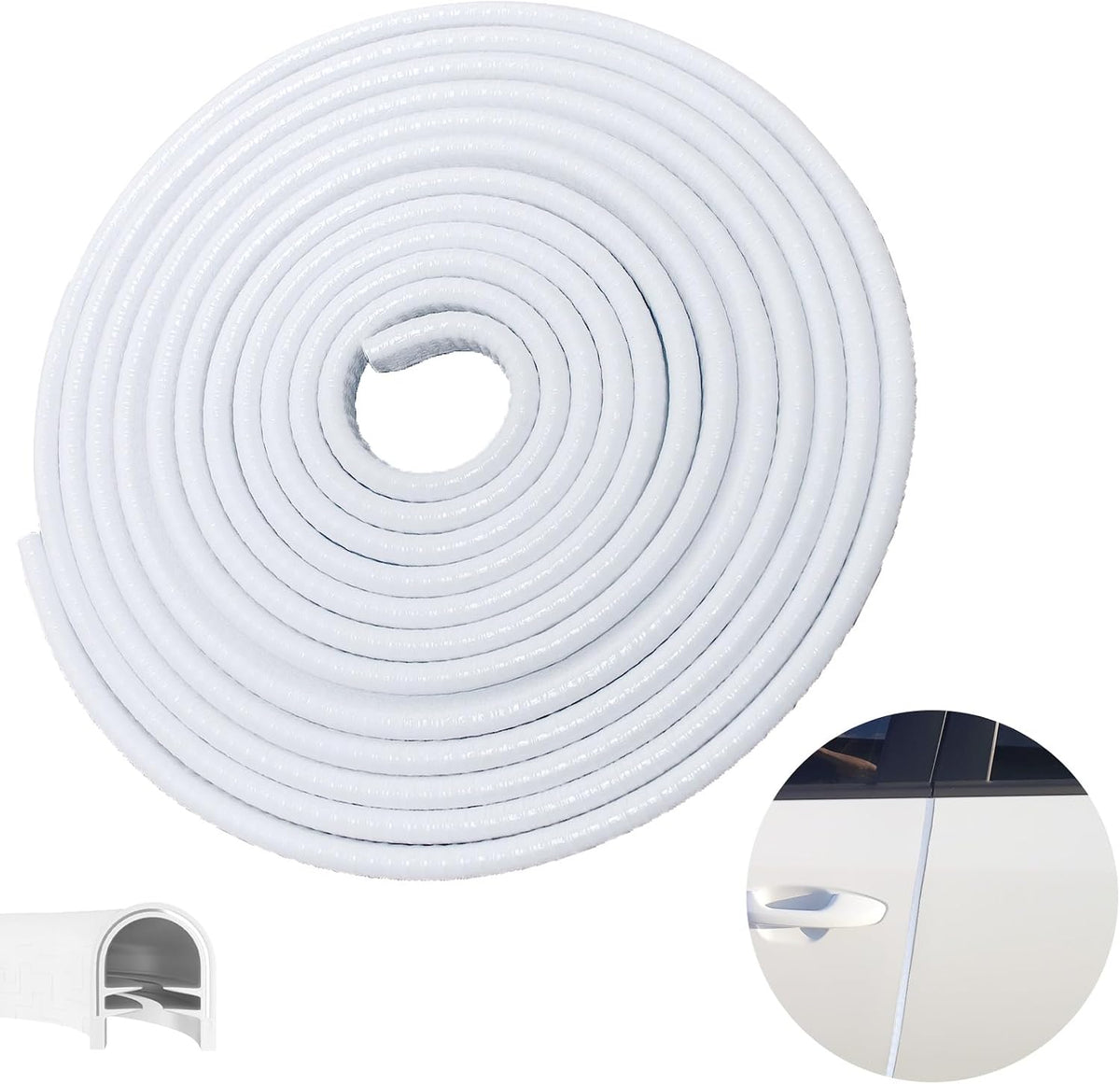Car Door Edge Guards, 32.8Ft(10m) Car Door Protector Edge Guards Rubber Seal, Doors Edge Trim U Shape Edge Guards for Cars Trucks Suvs (Black)