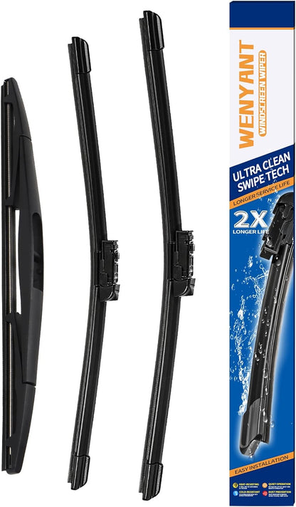 28"/28" Windshield Wipers Compatible with Ford Edge 2015-2020 Focus 2012-2018 Escape/Fusion 2013-2019 Front Wiper Blades for My Car Original Equipment Automotive Replacement (Set of 2) - Colors B